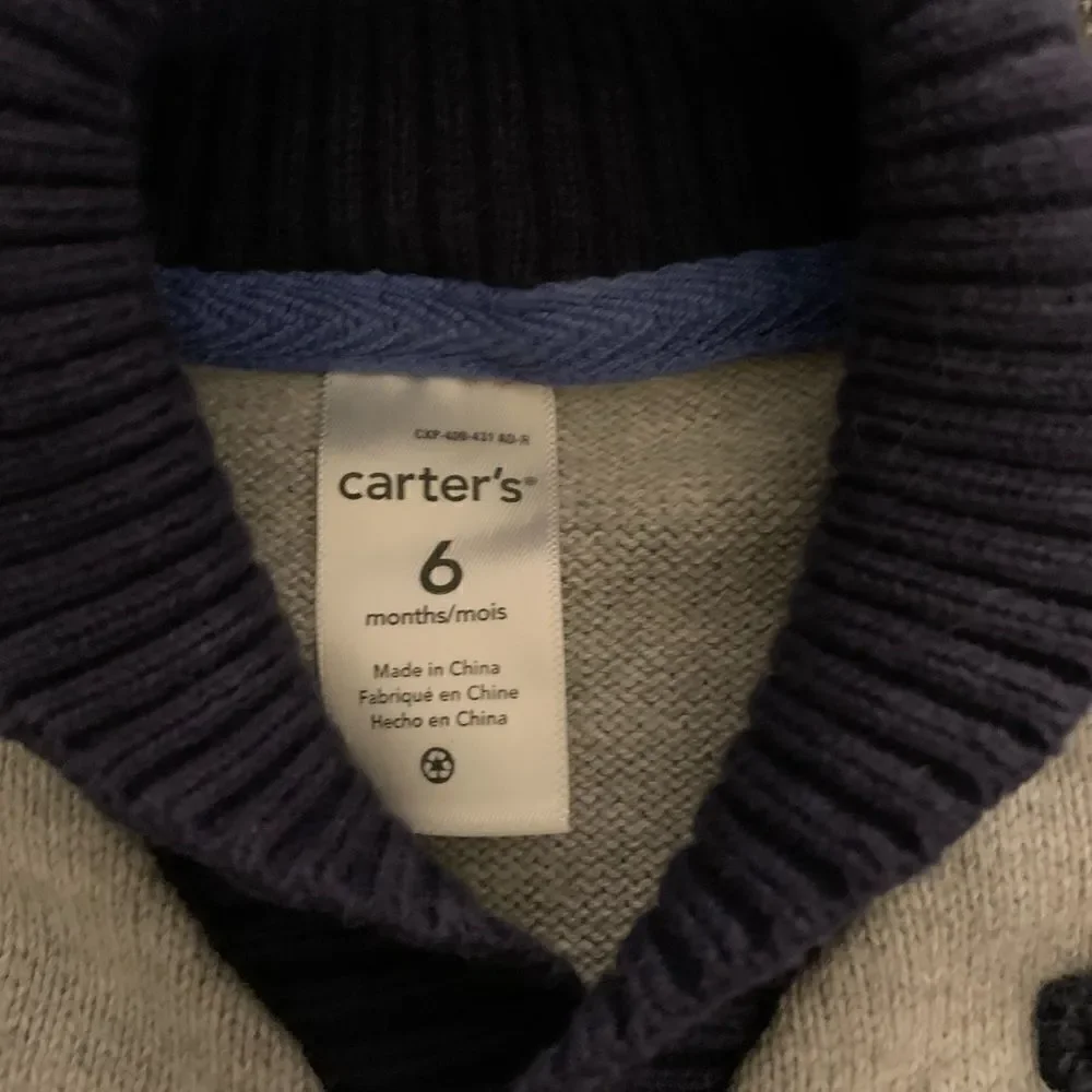Carter’s Baby Boy Sweater.  Size:  6 months. NWOT.